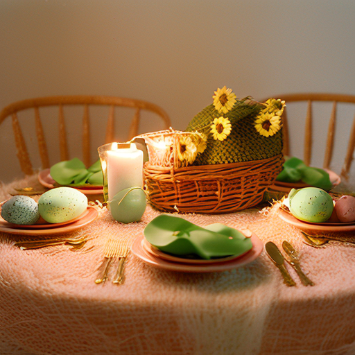 Décoration de Pâques : centre de table.